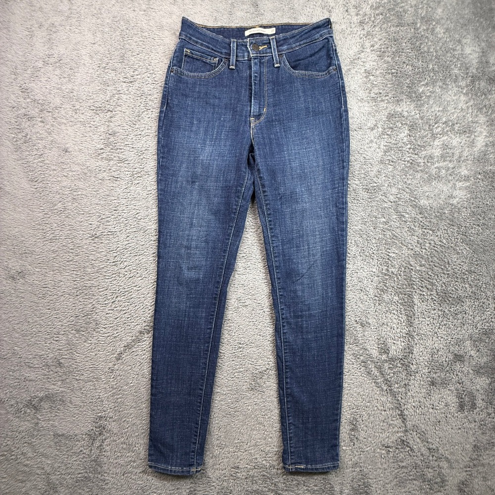 Levi's 721 High Rise Skinny Jeans Womens 27 Dark Wash Excellent Stretch Denim